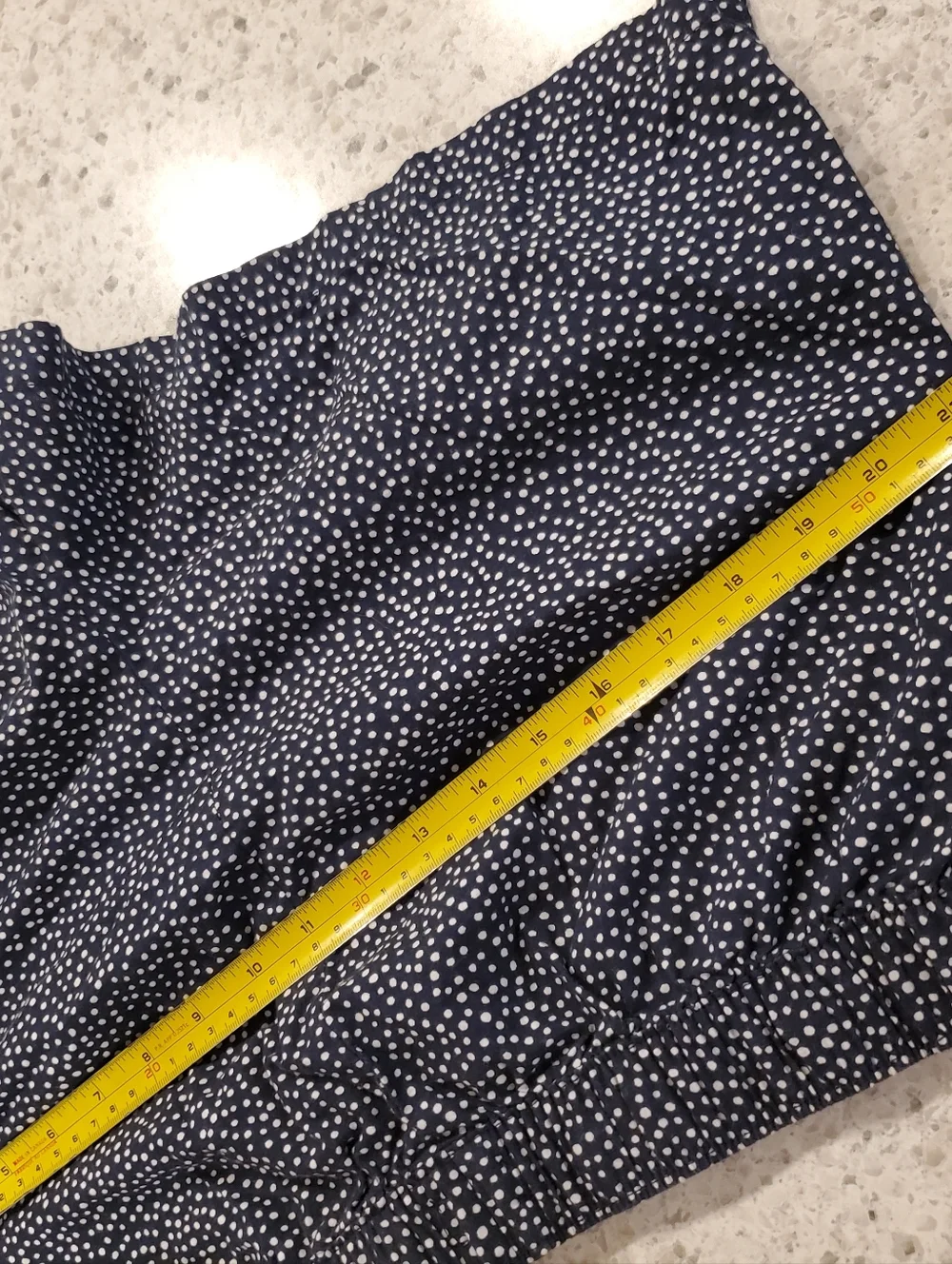 Gap Body Medium Cotton shorts Navy White polka Dots Oversized Flowy Wide Leg - Picture 12 of 15